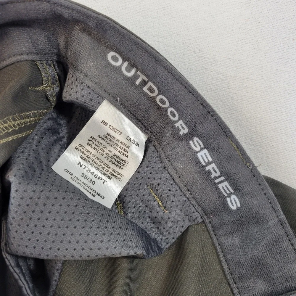 Wrangler Outdoor Rugged Utility Pants Mens 38x30 Green Hiking NT848PT Stretch